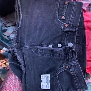 Women's Black Levi Jean shorts